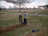 Kids Digging Silt Fence Trench